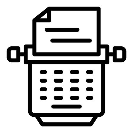 Typewriter icon, outline styleのイラスト素材