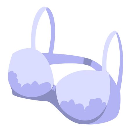 Padded bra icon. Isometric of padded bra vector icon for web design isolated on white backgroundのイラスト素材