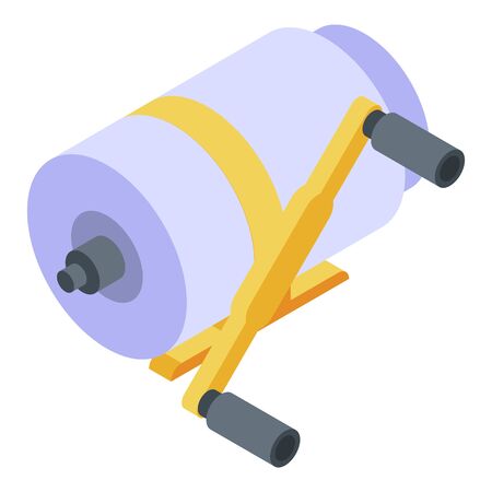 Fishing reel icon. Isometric of fishing reel vector icon for web design isolated on white backgroundのイラスト素材