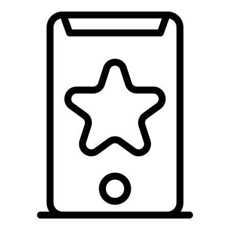 Custom project smartphone icon. Outline custom project smartphone vector icon for web design isolated on white backgroundのイラスト素材