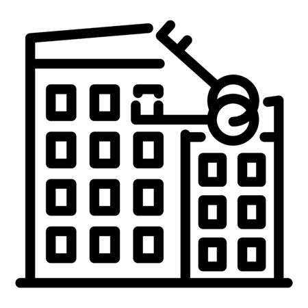 Real estate icon. Outline real estate vector icon for web design isolated on white backgroundのイラスト素材