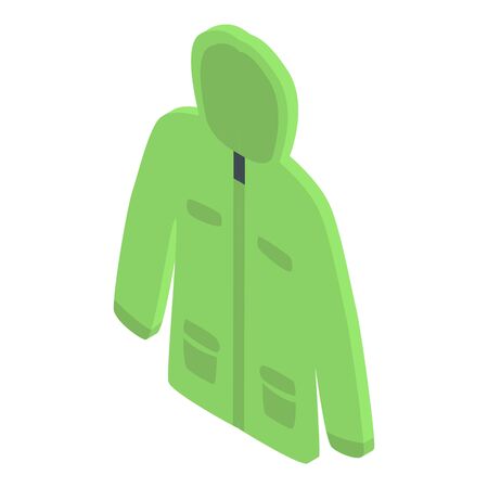 Waterproof jacket icon, isometric styleのイラスト素材
