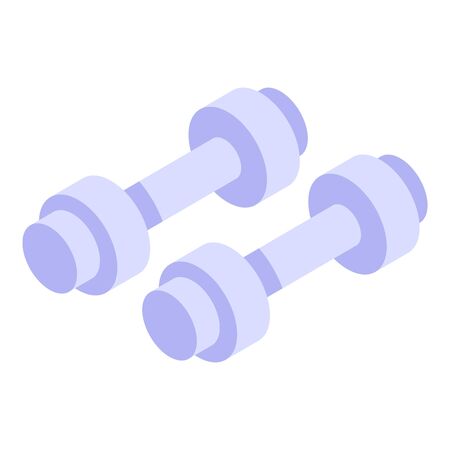 Dumbbell icon, isometric styleのイラスト素材