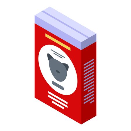 Raccoon food icon, isometric styleのイラスト素材