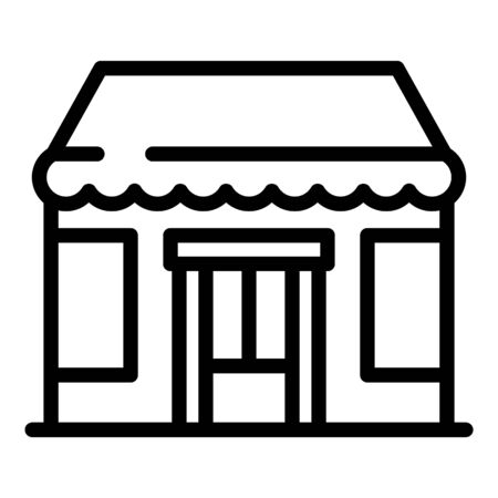 Coffee shop icon, outline styleのイラスト素材
