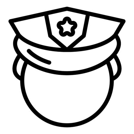 Prison guard icon, outline styleのイラスト素材