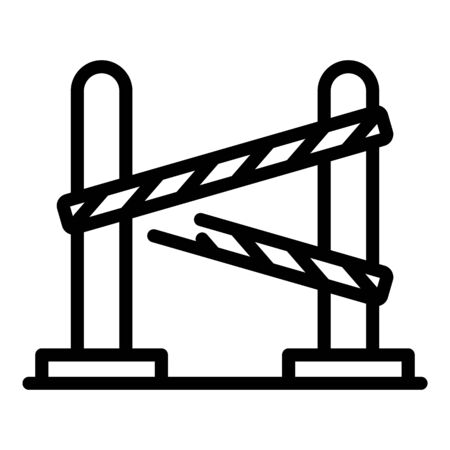 Prison barrier icon, outline styleのイラスト素材