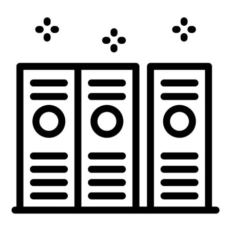 Prosecutor folders icon, outline styleのイラスト素材