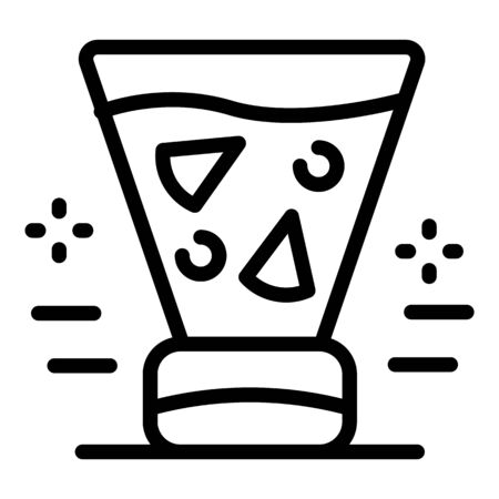 Fruit juice in a blender icon, outline styleのイラスト素材