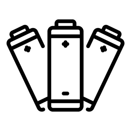 Spent batteries icon, outline styleのイラスト素材