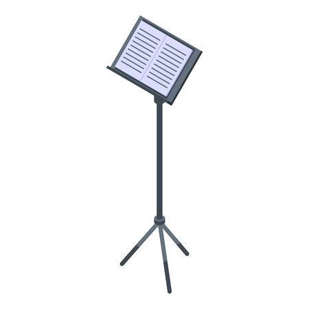 Musical note stand icon. Isometric of musical note stand vector icon for web design isolated on white backgroundのイラスト素材