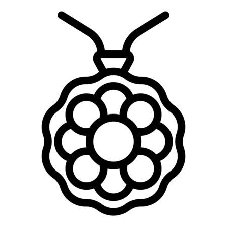 Medal necklace icon. Outline medal necklace vector icon for web design isolated on white backgroundのイラスト素材