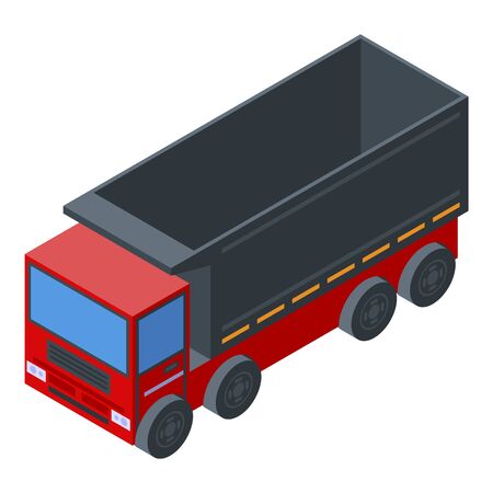 Industrial tipper icon, isometric styleのイラスト素材