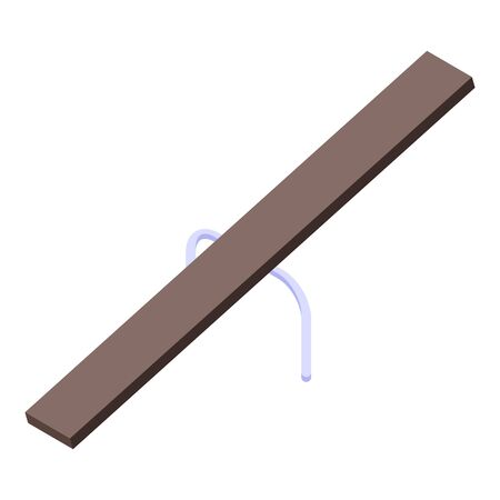 Dog training balance bar icon, isometric styleのイラスト素材