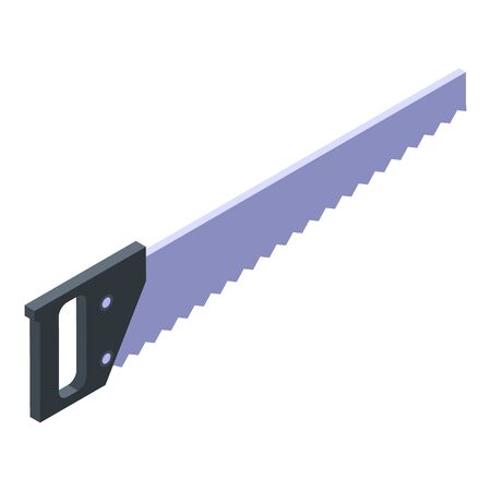 Hand saw icon, isometric styleのイラスト素材