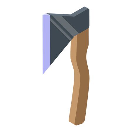 Wood axe icon, isometric styleのイラスト素材