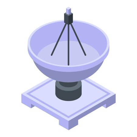 Ground antenna satellite icon, isometric styleのイラスト素材