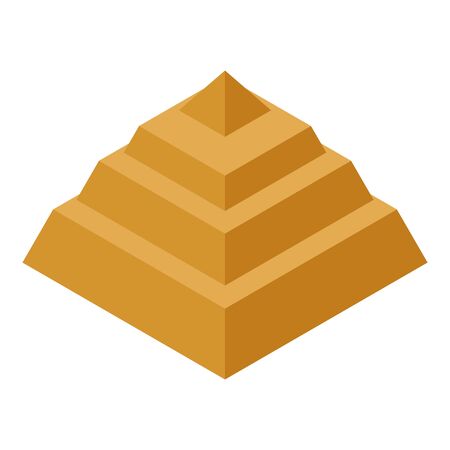 Step pyramid icon, isometric styleのイラスト素材