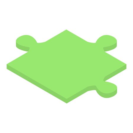 Green puzzle icon, isometric styleのイラスト素材