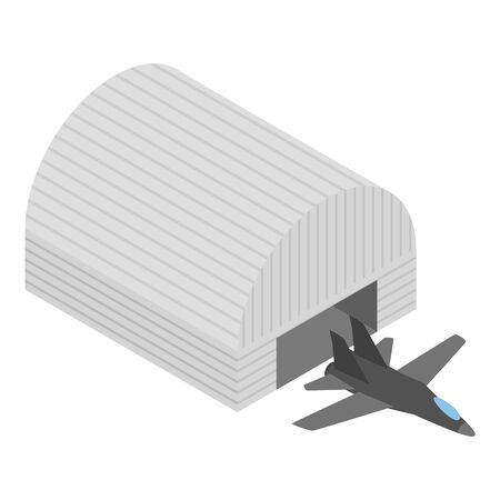 Military fighter icon. Isometric illustration of military fighter vector icon for webのイラスト素材