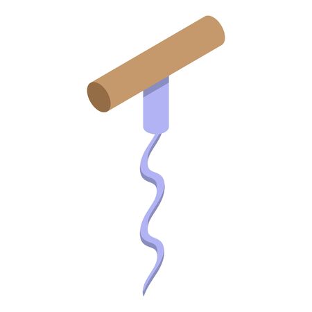 Corkscrew icon. Isometric of corkscrew vector icon for web design isolated on white backgroundのイラスト素材