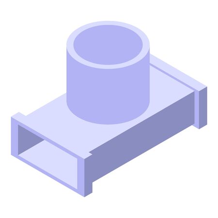 Ventilation pipe icon. Isometric of ventilation pipe vector icon for web design isolated on white backgroundのイラスト素材