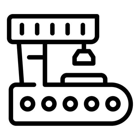 Lathe machine icon, outline styleのイラスト素材