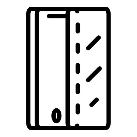Tempered screen icon, outline styleのイラスト素材