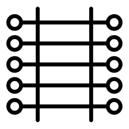 Bathroom heating icon, outline styleのイラスト素材