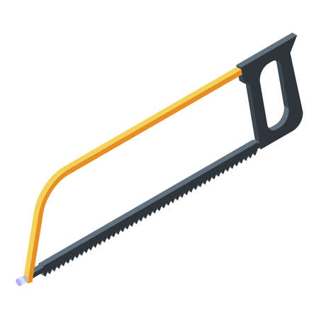 Metal hacksaw icon, isometric styleのイラスト素材