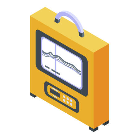 Echo sounder device icon, isometric styleのイラスト素材