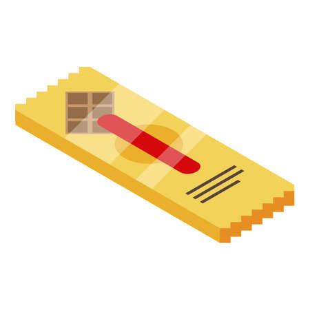 Chocolate stick icon, isometric styleのイラスト素材