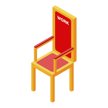 Free work place chair icon, isometric styleのイラスト素材
