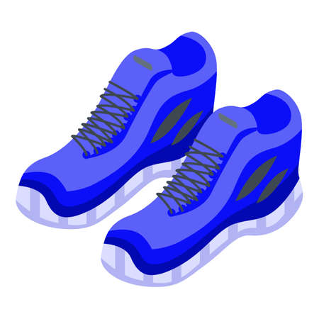 Running sport shoes icon, isometric styleのイラスト素材