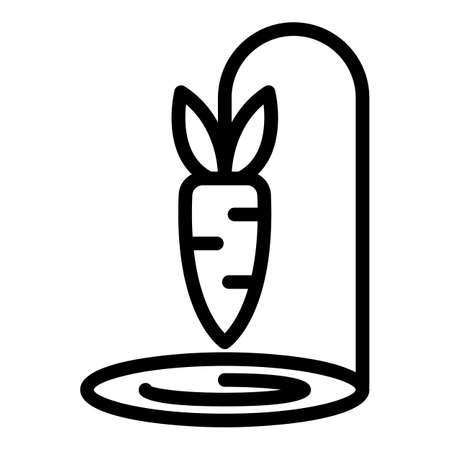Carrot wire animal trap icon, outline styleのイラスト素材