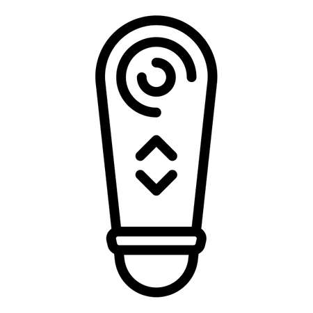 Tv remote control icon, outline styleのイラスト素材