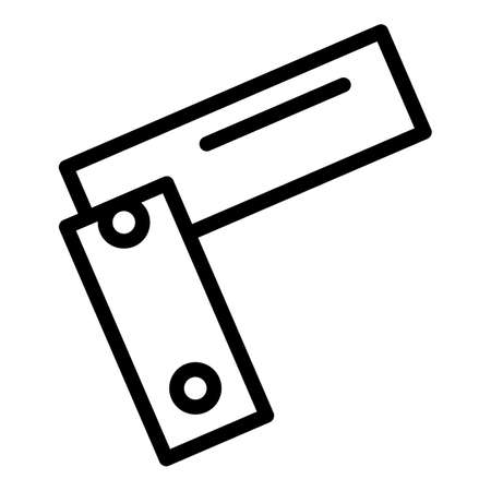 Try square icon, outline styleのイラスト素材