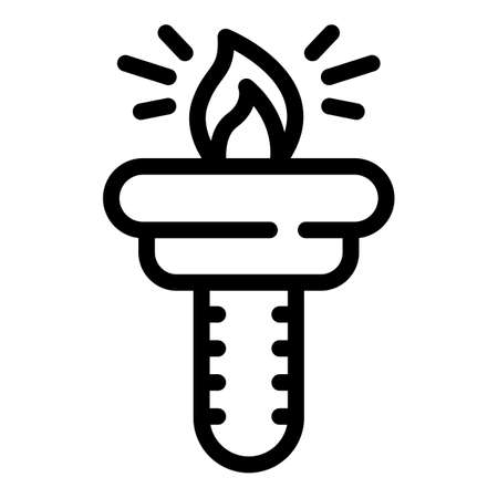 Career torch icon, outline styleのイラスト素材