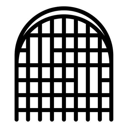 Blacksmith castle gate icon, outline styleのイラスト素材
