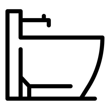 Bidet icon, outline styleのイラスト素材