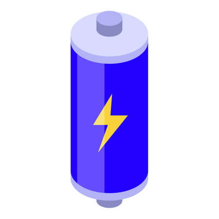 Charge battery breakthrough icon, isometric styleのイラスト素材