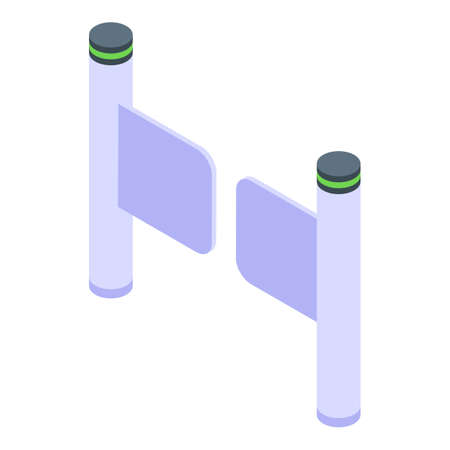 Turnstile entrance icon, isometric styleのイラスト素材