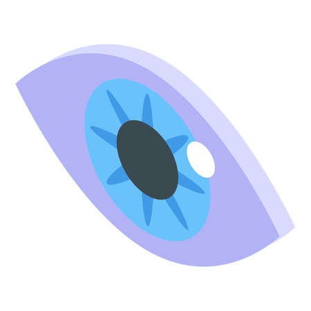 Iris eye authentication icon, isometric styleのイラスト素材