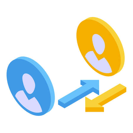 Account remote access icon, isometric styleのイラスト素材