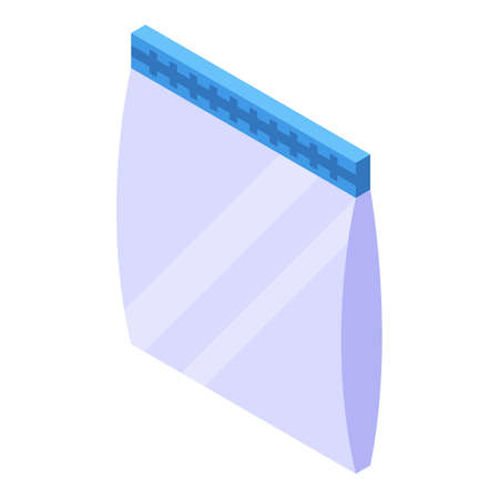 Fridge food bag icon, isometric styleのイラスト素材