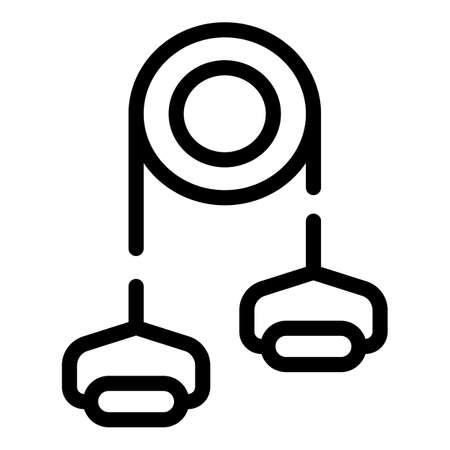 Gym equipment icon, outline styleのイラスト素材