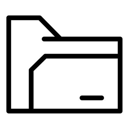 Office folder icon, outline styleのイラスト素材
