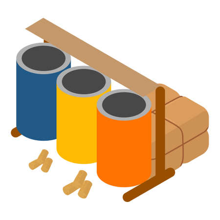 Reducing waste icon, isometric styleのイラスト素材