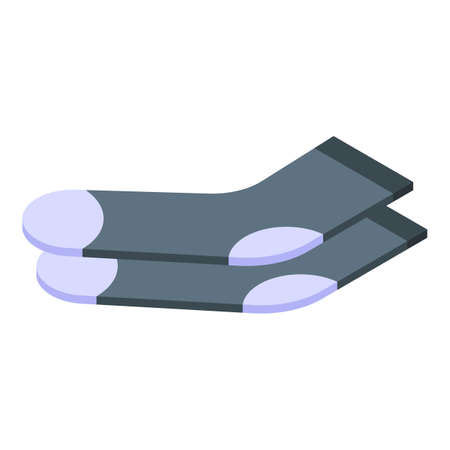 Socks dry cleaning icon, isometric styleのイラスト素材