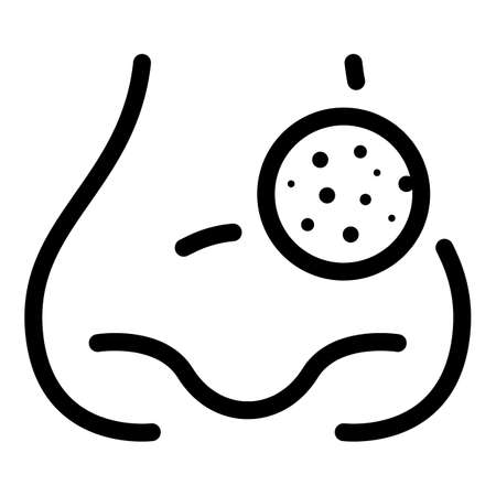 Blackheads icon, outline styleのイラスト素材